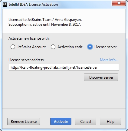 intellij idea 2017 activation code